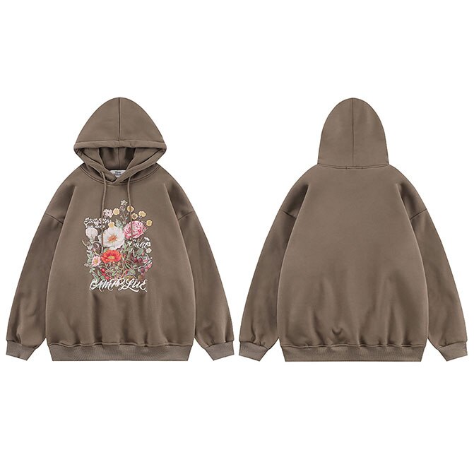 "Open Handouts" Graphic Unisex Streetwear Vintage Women Men Y2K Hoodie
