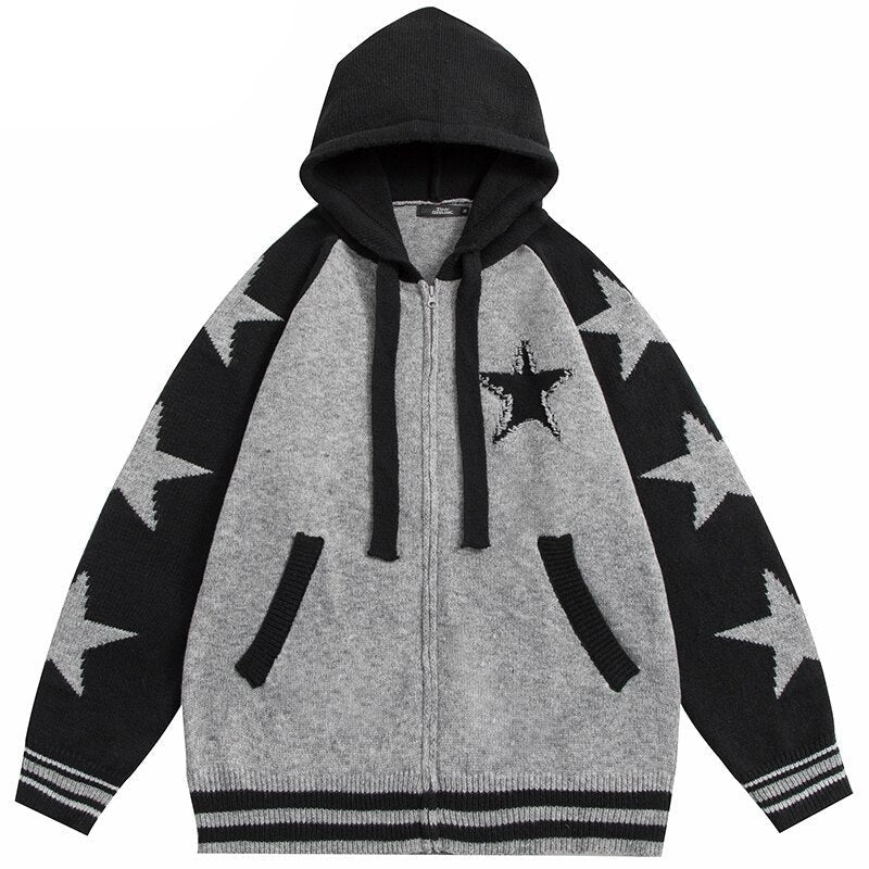 "Retro Stars" Graphic Unisex Streetwear Vintage Women Men Y2K Hoodie