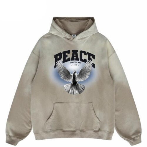 "Peace Region" Graphic Unisex Streetwear Vintage Women Men Y2K Hoodie