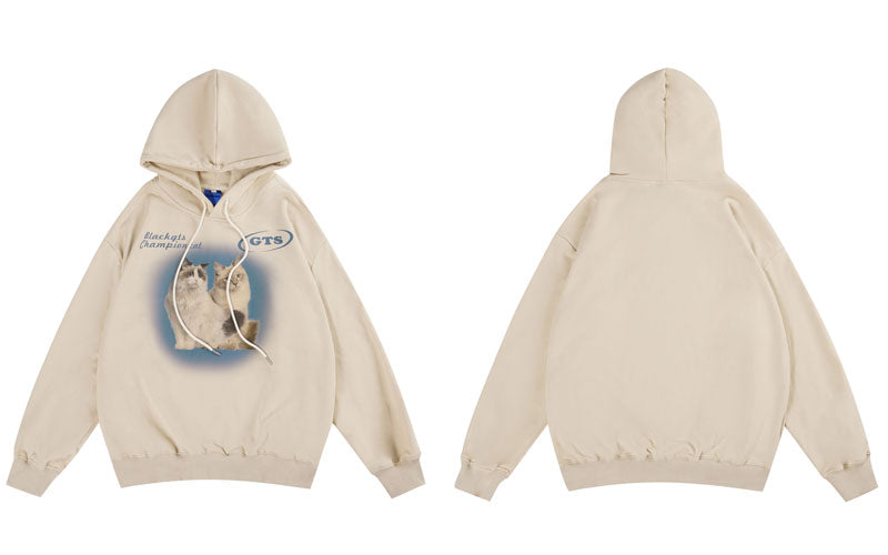 "Twin Love" Graphic Unisex Streetwear Vintage Women Men Y2K Hoodie