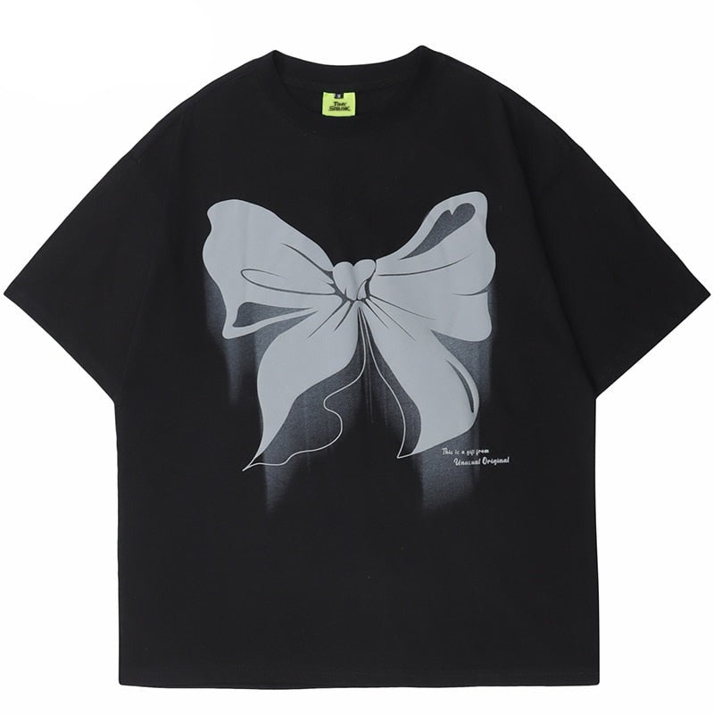 "Bowknot Butterfly" Unisex Men Women Streetwear Graphic T-Shirt