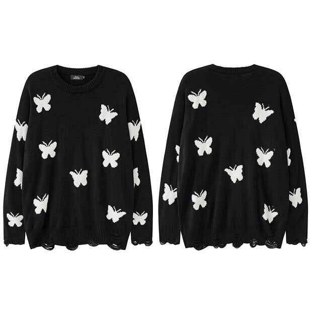 "Small Flies" Graphic Unisex Streetwear Vintage Women Men Y2K Sweatshirt