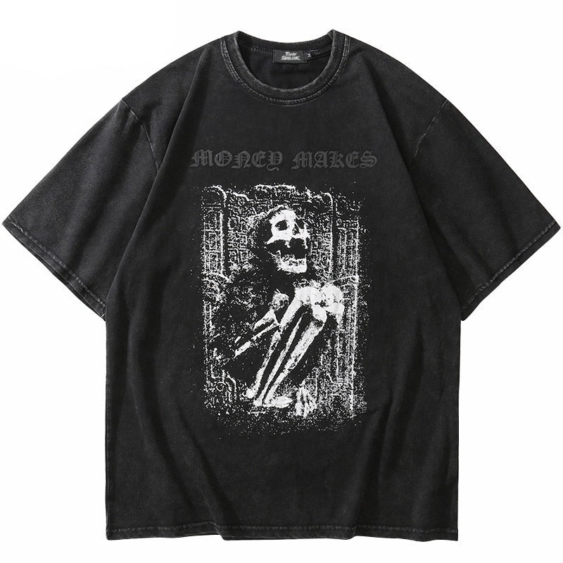 "Ghost Call" Graphic Unisex Streetwear Women Men Y2K T-Shirt