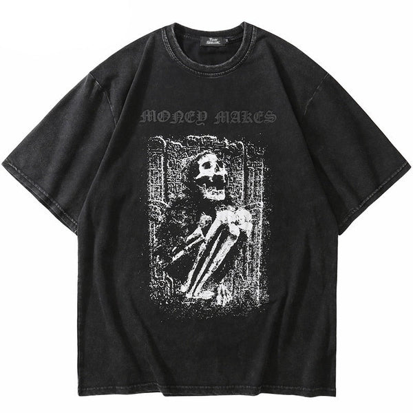 "Ghost Call" Graphic Unisex Streetwear Women Men Y2K T-Shirt