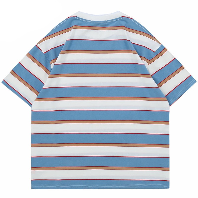 "Stripes" Graphic Unisex Streetwear Vintage Women Men Y2K T-Shirt