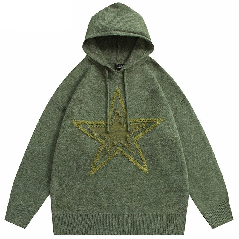 "Golden Star" Graphic Unisex Streetwear Women Men Y2K Hoodie