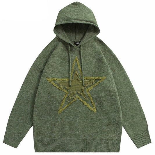 "Golden Star" Graphic Unisex Streetwear Women Men Y2K Hoodie