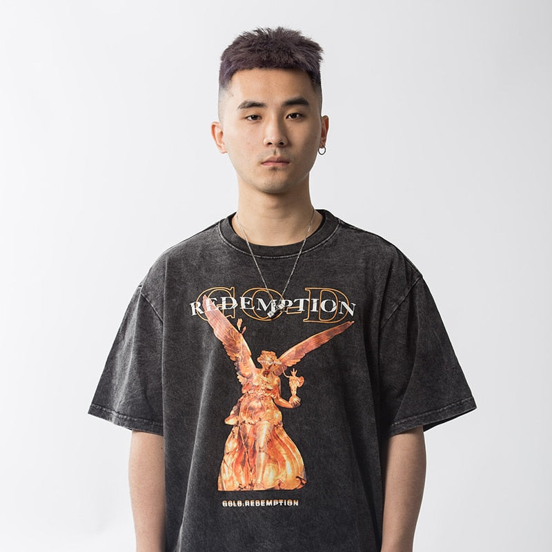 "Redemption" Graphic Unisex Streetwear Vintage Women Men Y2K T-Shirt