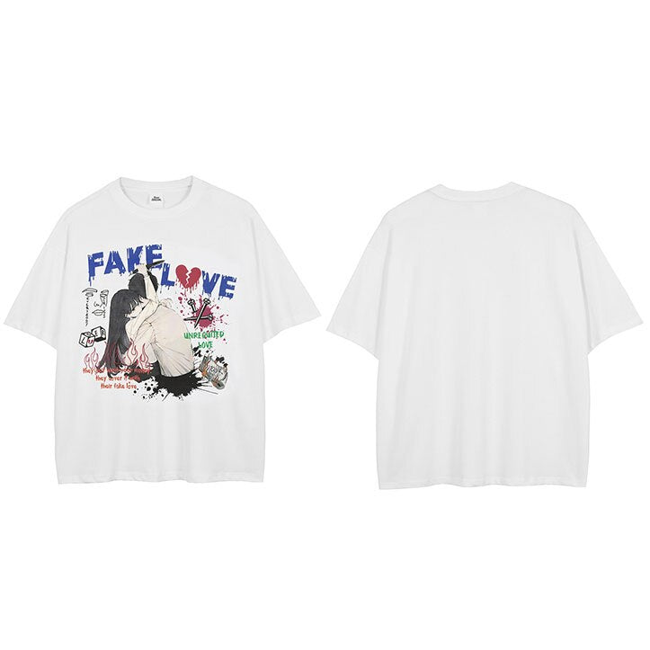 "Fake Moments" Unisex Men Women Streetwear Graphic T-Shirt