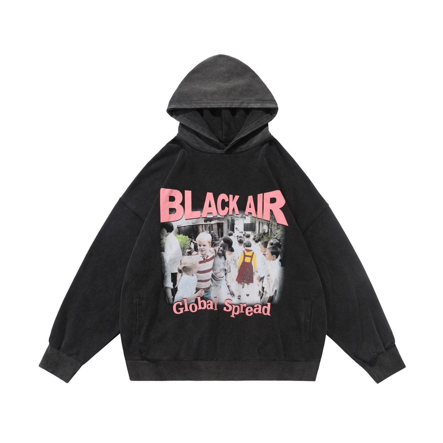 "Global Spread" Graphic Unisex Streetwear Women Men Y2K Hoodie