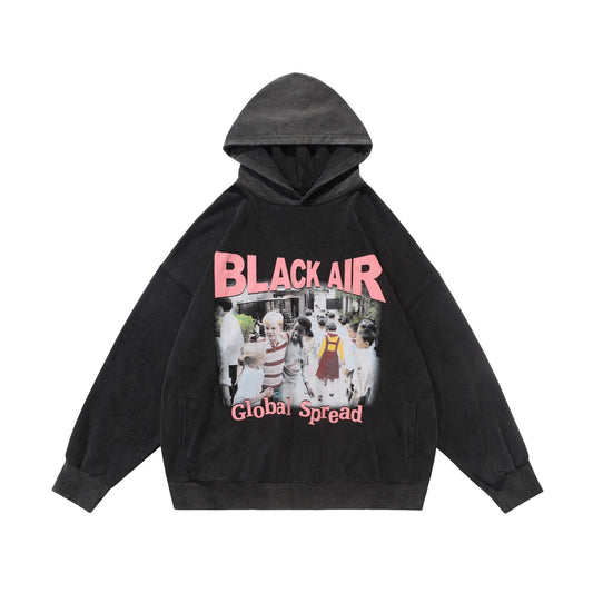 "Global Spread" Graphic Unisex Streetwear Women Men Y2K Hoodie