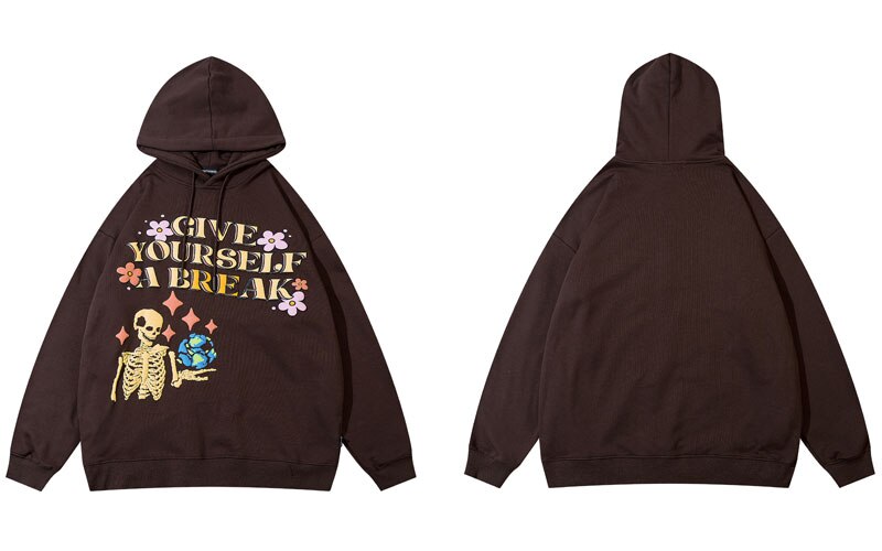 "Take A Break" Graphic Unisex Streetwear Vintage Women Men Y2K Hoodie