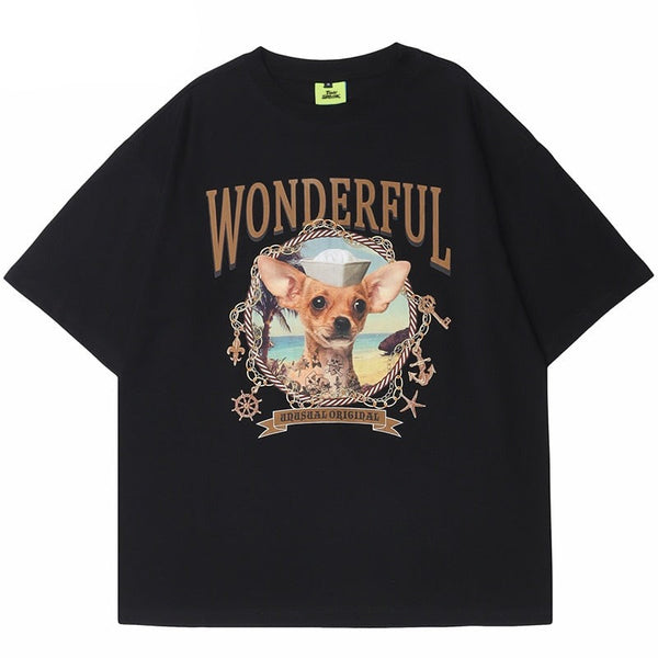 "Wonderful" Graphic Unisex Streetwear Vintage Women Men Y2K T-Shirt