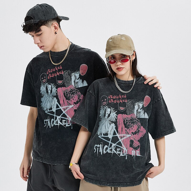 "Break Up" Unisex Men Women Streetwear Graphic T-Shirt