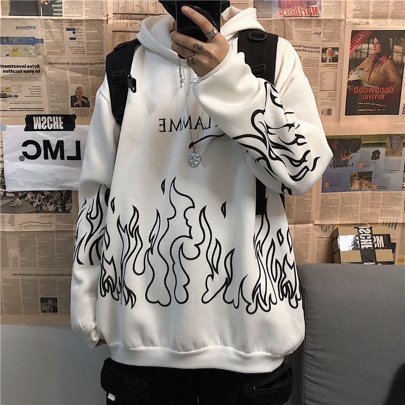 Oversized vintage hoodie with gothic and Y2K graphic design, relaxed streetwear silhouette, and retro urban aesthetic built for daily wear and layered outfits.