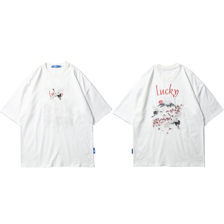 "Get Lucky" Graphic Unisex Streetwear Vintage Women Men Y2K T-Shirt