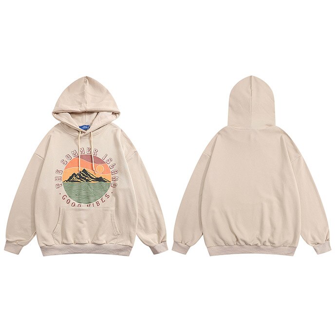 "Summer Island" Graphic Unisex Streetwear Vintage Women Men Y2K Hoodie