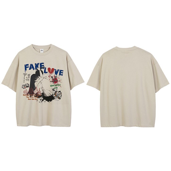"Fake Moments" Unisex Men Women Streetwear Graphic T-Shirt