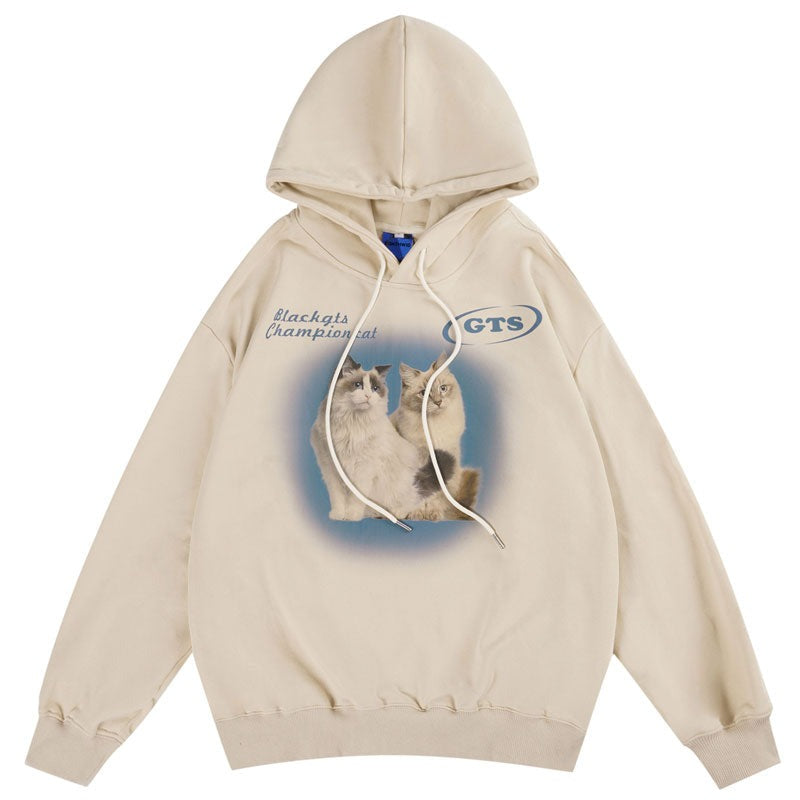 "Twin Love" Graphic Unisex Streetwear Vintage Women Men Y2K Hoodie