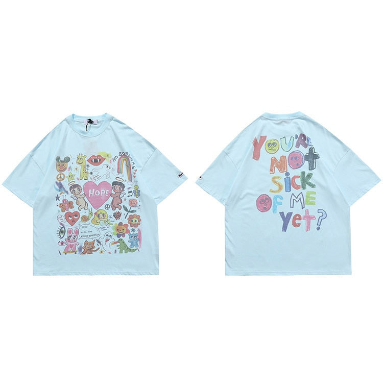 "No More Hope" Graphic Unisex Streetwear Vintage Women Men Y2K T-Shirt