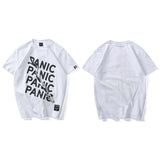 "Panic Now" Graphic Unisex Streetwear Vintage Women Men Y2K T-Shirt