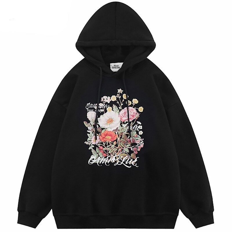 "Open Handouts" Graphic Unisex Streetwear Vintage Women Men Y2K Hoodie