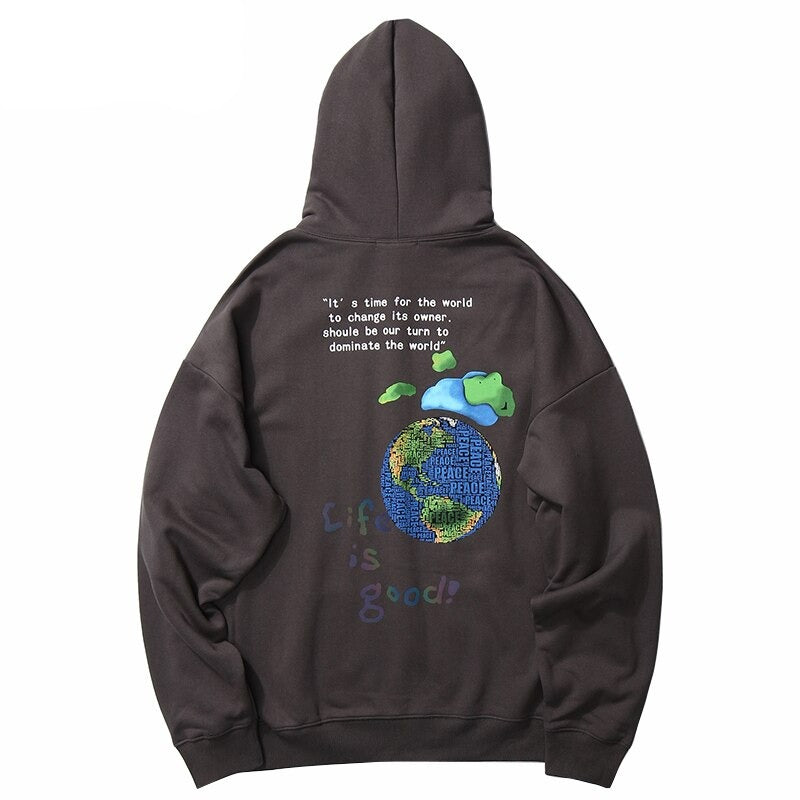 "Life Is Great" Graphic Unisex Streetwear Vintage Women Men Y2K Hoodie
