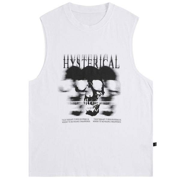 "Statical" Graphic Unisex Streetwear Vintage Women Men Y2K Tank Top