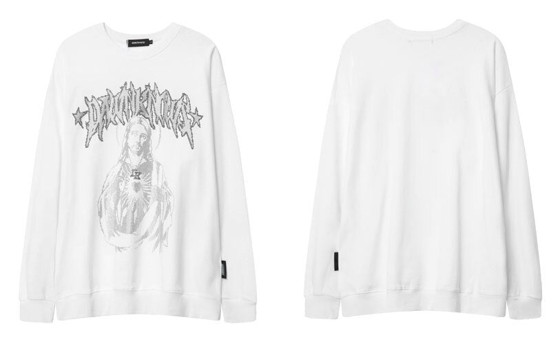 "Sliver Lining" Graphic Unisex Streetwear Vintage Women Men Y2K Sweatshirt
