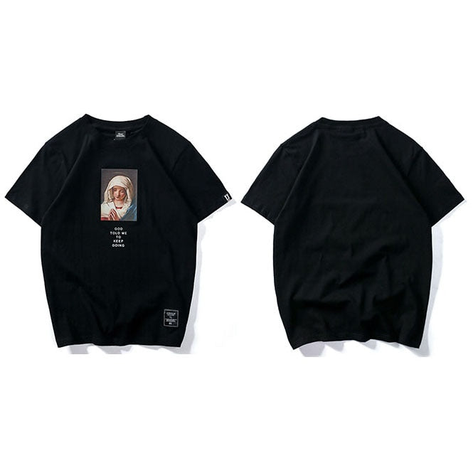 "Virgin Mary" Graphic Unisex Streetwear Vintage Women Men Y2K T-Shirt