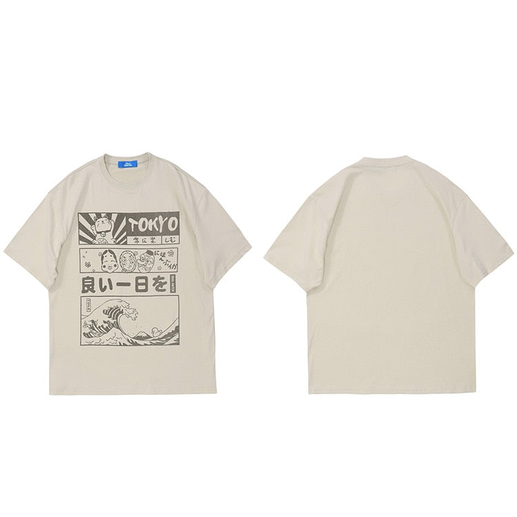 "Great Wave" Graphic Unisex Streetwear Women Men Y2K T-Shirt