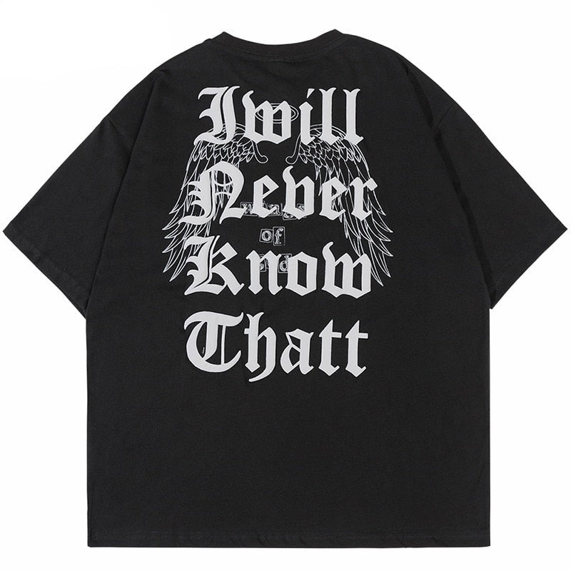 "Never Know" Graphic Unisex Streetwear Vintage Women Men Y2K T-Shirt