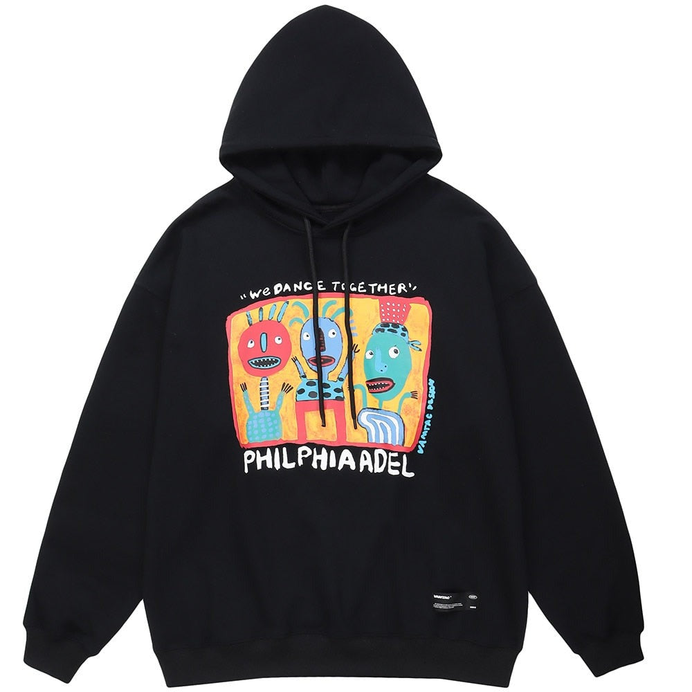 "Trio" Graphic Unisex Streetwear Vintage Women Men Y2K Hoodie