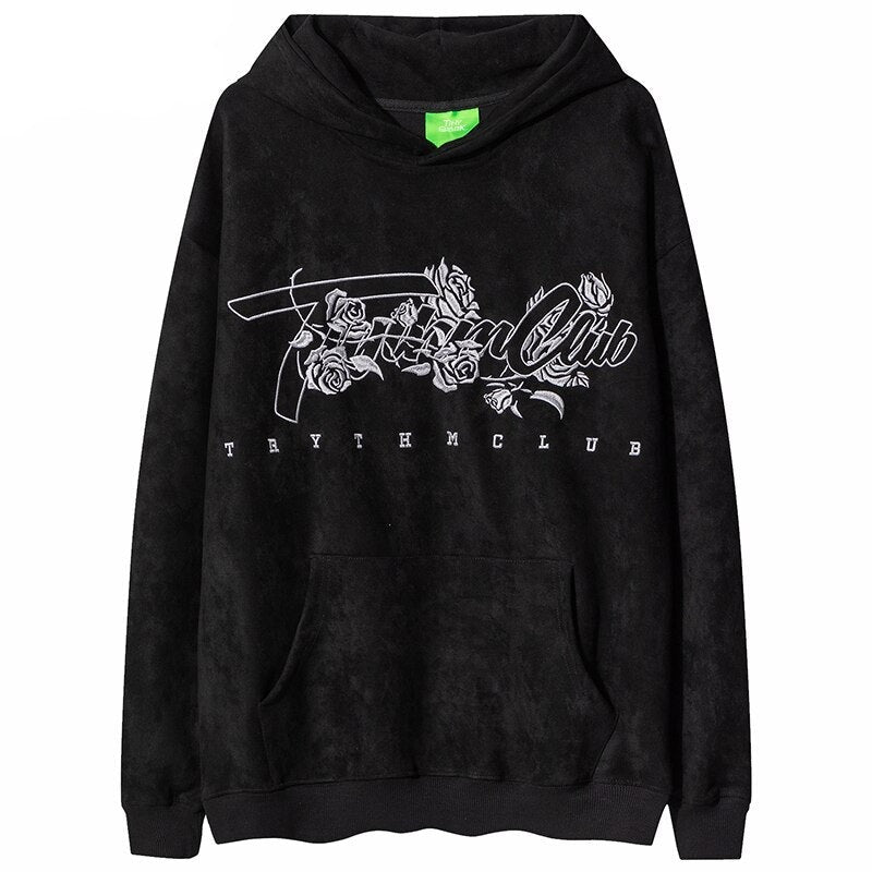 "Flying Blue Roses" Unisex Men Women Streetwear Graphic Hoodie