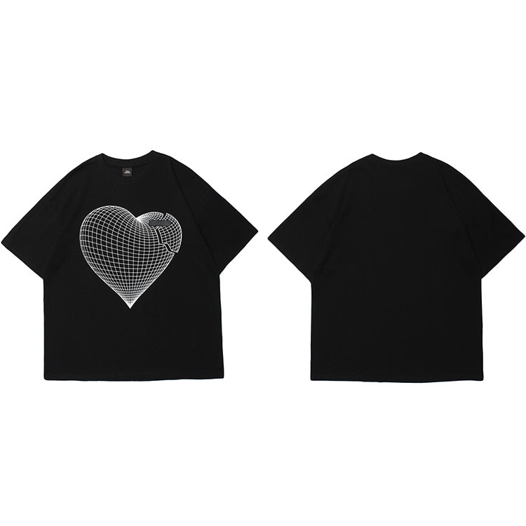 "Broken Heart" Unisex Men Women Streetwear Graphic T-Shirt