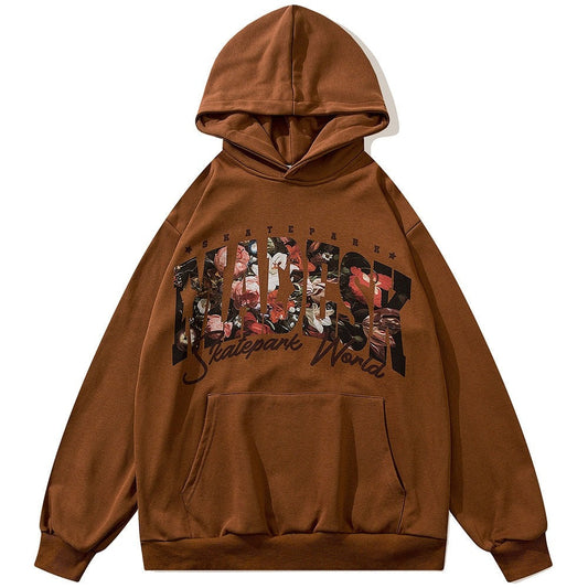 "Black Rose" Unisex Men Women Streetwear Graphic Hoodie