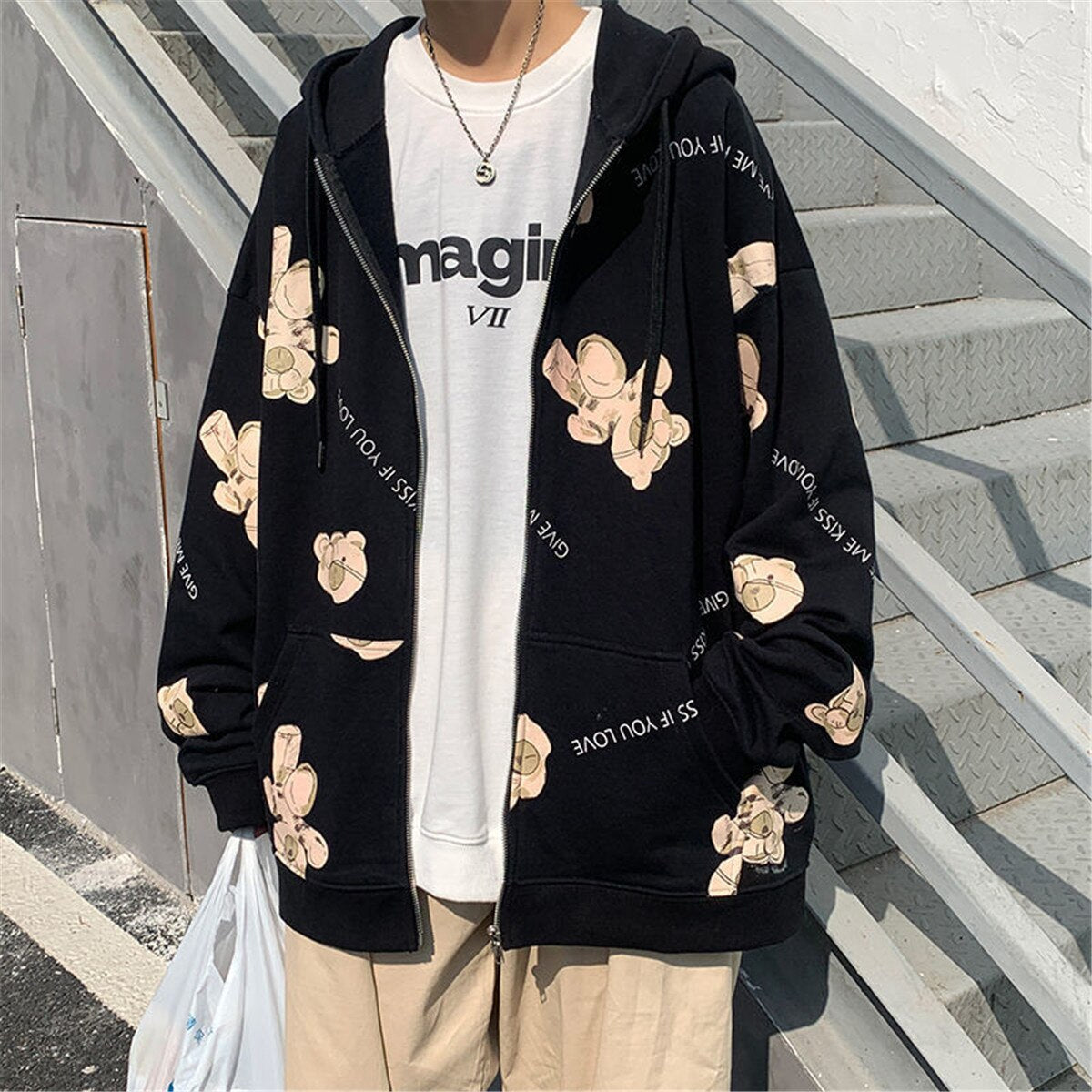 "Going Backwards" Unisex Men Women Streetwear Graphic Hoodie