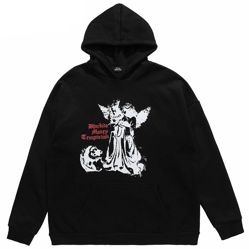 "Looking Under" Graphic Unisex Streetwear Vintage Women Men Y2K Hoodie