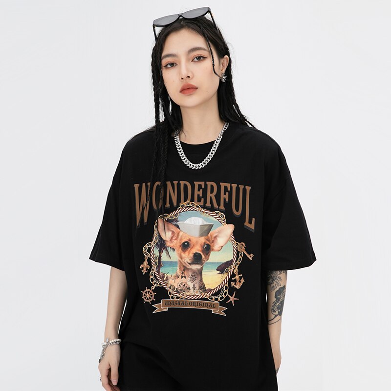 "Wonderful" Graphic Unisex Streetwear Vintage Women Men Y2K T-Shirt