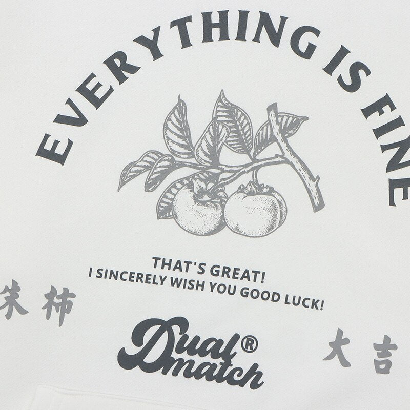 "Everything Is Fine" Unisex Men Women Streetwear Graphic Hoodie