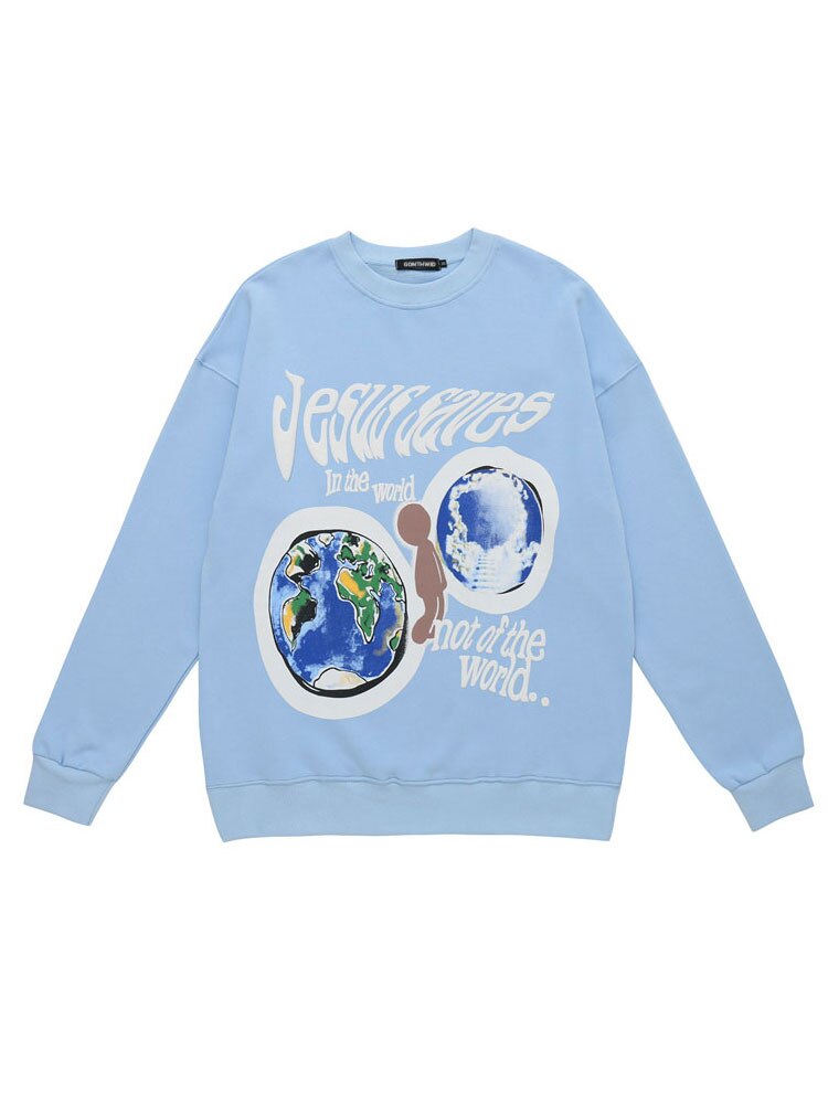 "In This World" Graphic Unisex Streetwear Vintage Women Men Y2K Hoodie