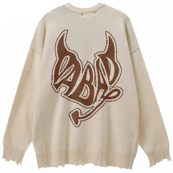 "The Devils Way" Graphic Unisex Streetwear Vintage Women Men Y2K Sweater