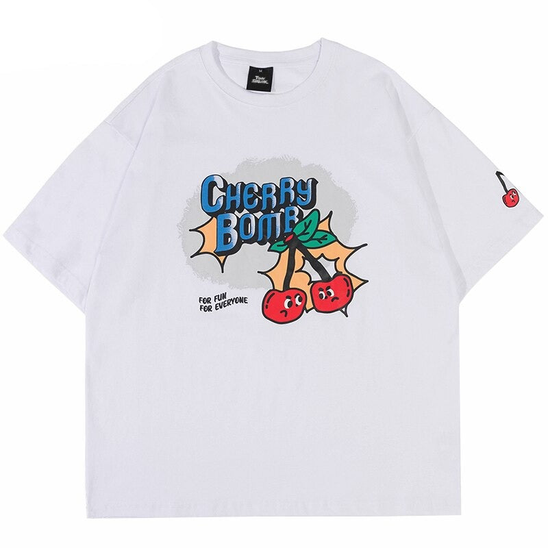 "Cherry Bomb" Unisex Men Women Streetwear Graphic T-Shirt