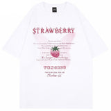 "Strawberry" Graphic Unisex Streetwear Vintage Women Men Y2K T-Shirt