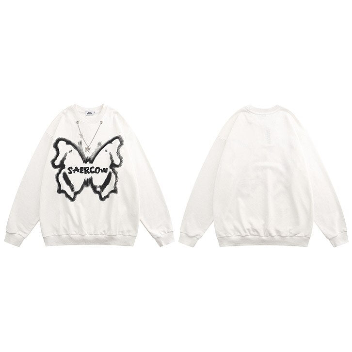 "Scared Now" Graphic Unisex Streetwear Vintage Women Men Y2K Sweatshirt