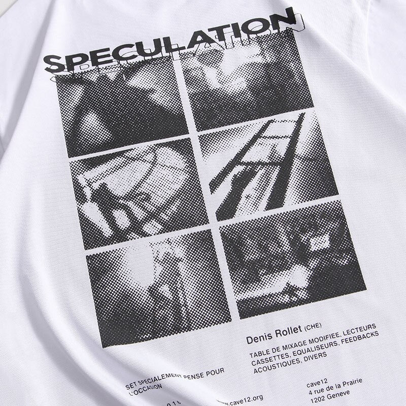 "Speculation" Graphic Unisex Streetwear Vintage Women Men Y2K T-Shirt