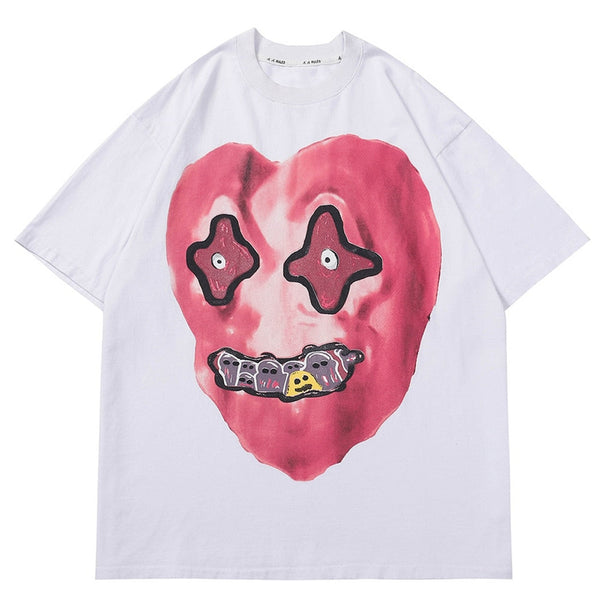 "Candy Heart" Men Women Streetwear Unisex Graphic T-Shirt