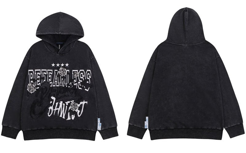 "Only Fearlessness" Unisex Men Women Streetwear Graphic Hoodie
