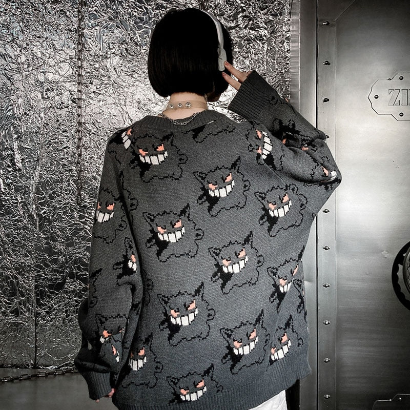 "Ghost Kid" Graphic Unisex Streetwear Women Men Y2K Sweater