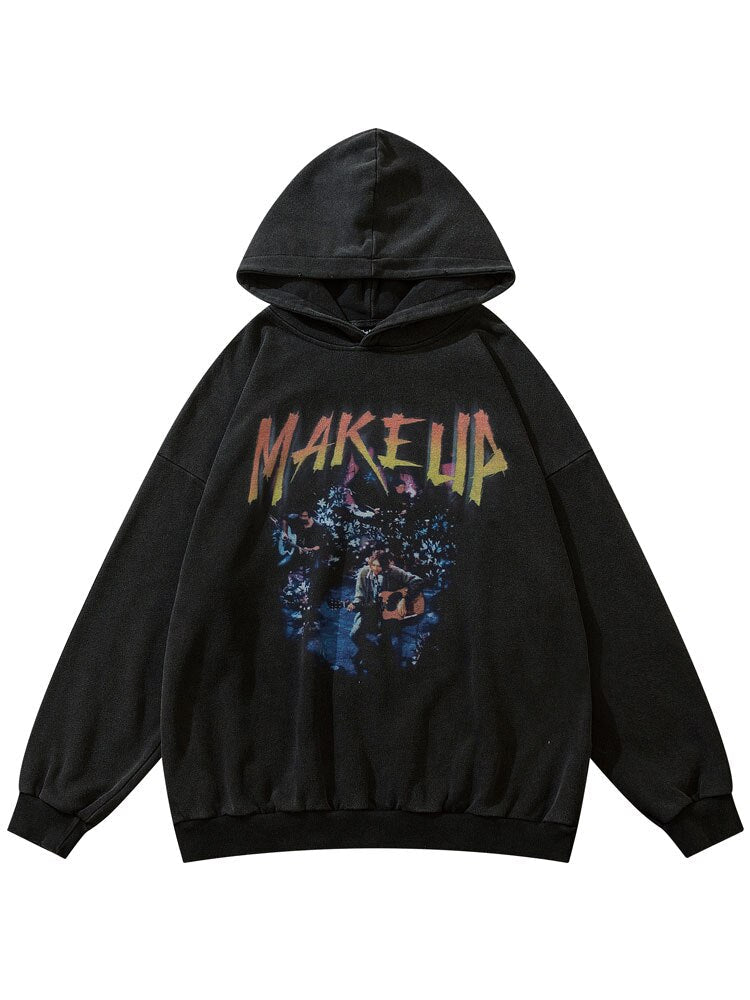 "Look Up" Graphic Unisex Streetwear Vintage Women Men Y2K Hoodie